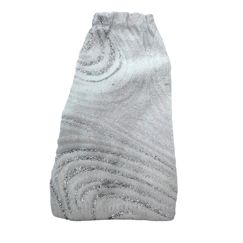 Barbie Vintage White Skirt Kids Silver Glitter Swirl Pattern Fashion‎ Accessory